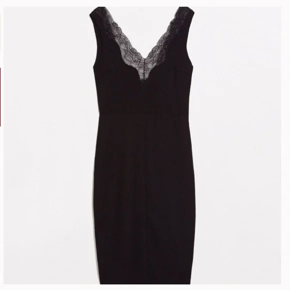 knee length dresses for ladies Zara Strapless Midi Dress